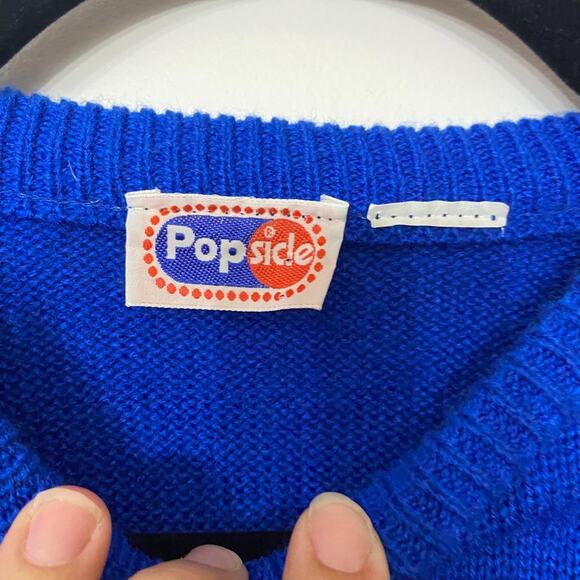 Vintage Y2K popsicle sweater Color Block Retro Size 7 - Picture 4 of 8